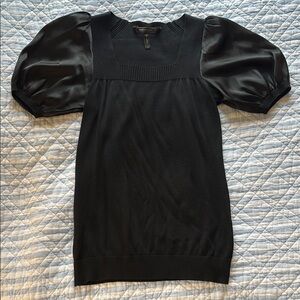 BCBGMaxAzria Charcoal Ribbed Knit Top